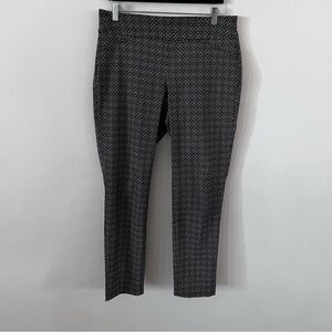 Charter Club Black and White Patterned Pull-onTrousers |Size 12